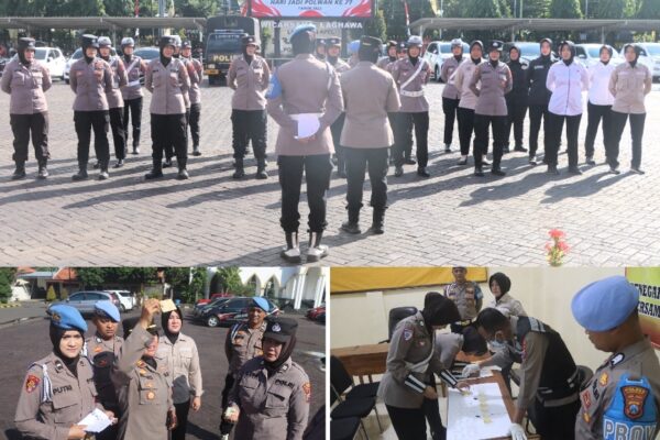Polwan Polres Pasuruan Gelar Gaktibplin di Momen HUT ke-77