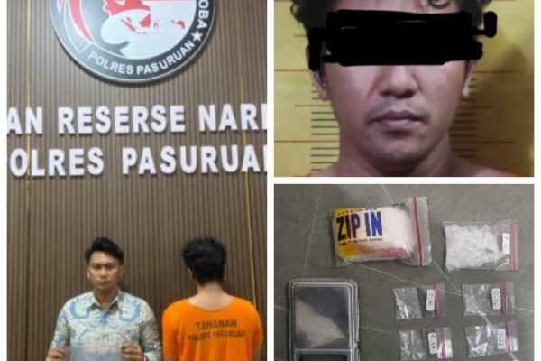 Polres Pasuruan Tangkap Pengedar Sabu di Gempol, Amankan 8 Poket Siap Edar