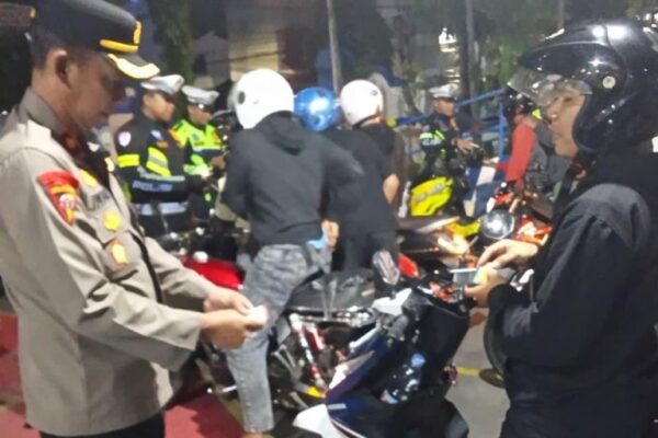 Gelar KRYD Polres Kediri Kota Amankan Ranmor Tidak Sesuai Spektek