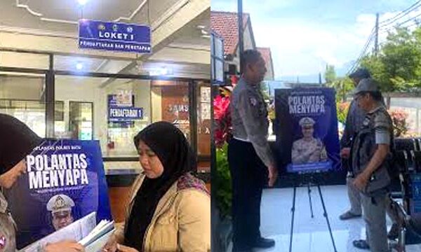 Program “Polantas Menyapa” Satlantas Polres Batu Hadir Membantu Wajib Pajak di Samsat